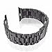 AWSTECH New 42mm Stainless Steel Bracelet Smart Watch Strap Replacement Watchband with Metal Folding Clasp for Apple Watch All Models Black