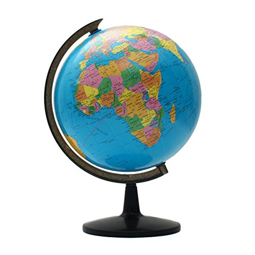 KingSo World Globe, 12.6'' Globe of Perfect Spinning Globe for Kids, Geography Students, Teachers, Easy Rotating Swivel