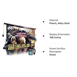Aoxun 100" Motorized Projector Screen - Indoor and