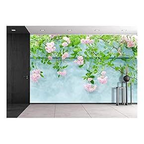 Rose Garden - Removable Wall Mural | Self-Adhesive Large Wallpaper - 66x96 inches