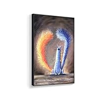 Framed Canvas Home Artwork Decoration Lovely Kitten Canvas Wall Art for Living Room, Bedroom - 16x24 inches