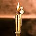 Kywa Kerosene Oil Lighter,Solid Brass Antique Style Flint Wheel Oil Petrol Metal Cigarette Lighter,#1