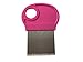 4 Pack Lice Combs, Nit Remover with Metal Teeth and Magnifier Tool for Hair and Head (Pink)