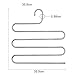 Kictero 2 Pack Pants Hangers S-Type Stainless Steel Trousers Rack 5 Layers Multi-Purpose Closet Hangers Magic Space Saver Storage Rack for Clothes/Towel/Scarf/Trousers/Tie
