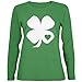 St. Patrick's Day Shamrock Heart Green Womens Long Sleeve T-Shirt