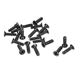 uxcell M2 x 7mm Phillips Screw Fastener Black for