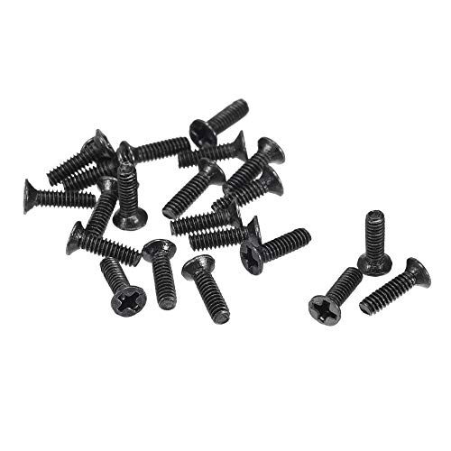 uxcell M2 x 7mm Phillips Screw Fastener Black for