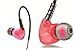 Reshow in-Ear Sport Headphones Pink – Earbuds with Stereo Surround Sound – Anti-Slip Noise Isolating Earphones with Heavy Bass – in-Line Microphone – Sweat Proof for Gym, Fitness, Exercise & Crossfit