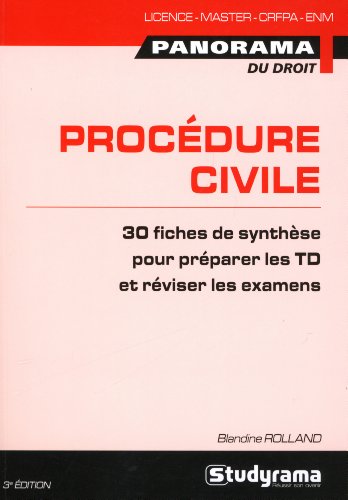 Procédure civile (Panorama du droit) (French Edition) by BLANDINE ROLLAND