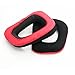 iParaAiluRy New Replacement Earpads Ear Pads Cushions for Logitech G230 G430 G930 G35 F450 Gaming Headphone, Elastic Sponge and PU Leather Black & Red