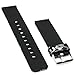 Woodln 22MM Straps Replacement Fitness Wristband Smart Watch Strap Band for Pebble Time Asus Zenwatch 1st 2nd / Moto 360 2nd Men's 46mm / G Watch R/LG Watch Urbane/Gear 2 R380 (Silver Flower)