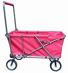 Pearington Sport Collapsible Folding Outdoor Utility Wagon/Cart, Red
