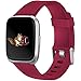 Wepro Bands Replacement Compatible with Fitbit Versa SmartWatch, Sports Watch Band Strap Wristband for Women Men Kids, Large, Wine Red