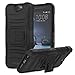 HTC One A9 Case, MoKo Shock Absorbing Hard Cover Ultra Protective Heavy Duty Case with Holster Belt Clip + Built-in Kickstand for HTC One A9 5.0 Inch (2015) - Black