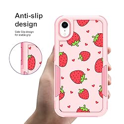 MZELQ Compatible with iPhone XR Case Strawberry
