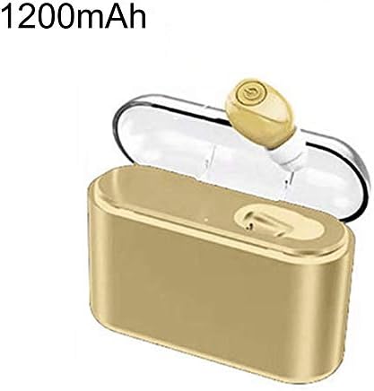 New Running Stereo Charging in-Ear Ultra Small Headphones Headphones Headphones Adapter X8 1Pc Sports Wireless in-Ear Ear Bud with Charge Box BT V4.2 Earphones - Khaki 1200mAh 19Kenbeton