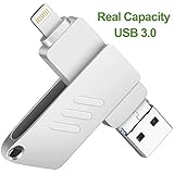 iOS Flash Drive for iPhone Photo Stick 128GB Memory Stick USB 3.0 Flash Drive Lightning Memory Stick for iPhone iPad Android and Computers
