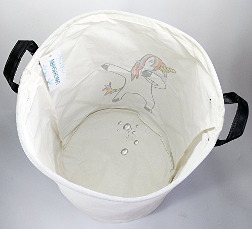 image for FUNNYGO Storage Bin，Canvas Fabric Collapsible Organizer Basket for L