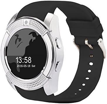 IRONLINK RV08 Bluetooth Smart Watch with SIM Card Slot,Mermory Card Solt and Camera Include 8G Micro SD Card(Silver)