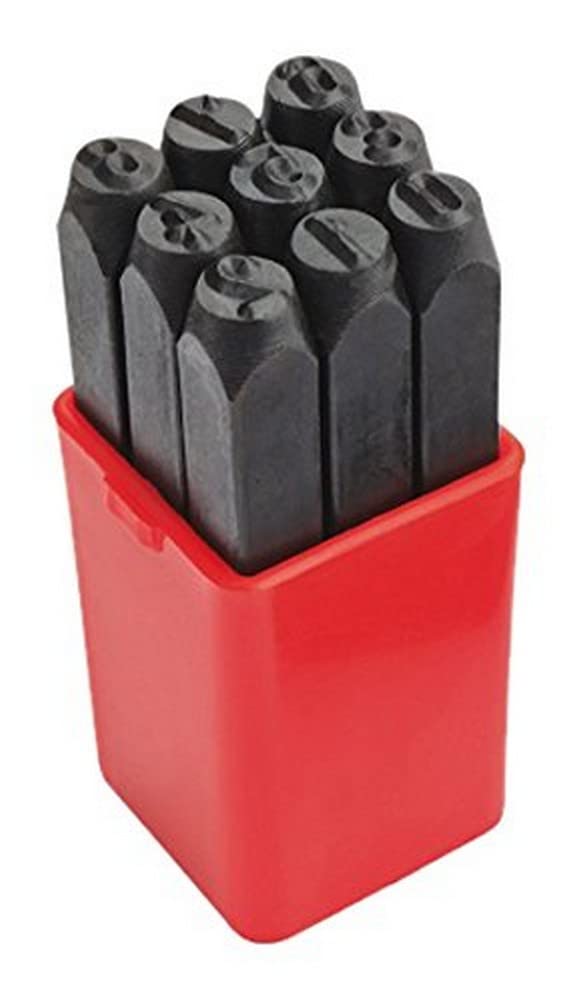 9pcs. Number Stamp Set Brüder Mannesmann 245-10 Letter Height:10 mm