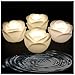 ARDUX Valentine's Day Rose Gift - Pack of 4 LED Floating Candles - Flameless Floating Rose Tea Lights Waterproof Flower Wax Candles Battery-Powered for Wedding Centerpieces Pool Party Decoration
