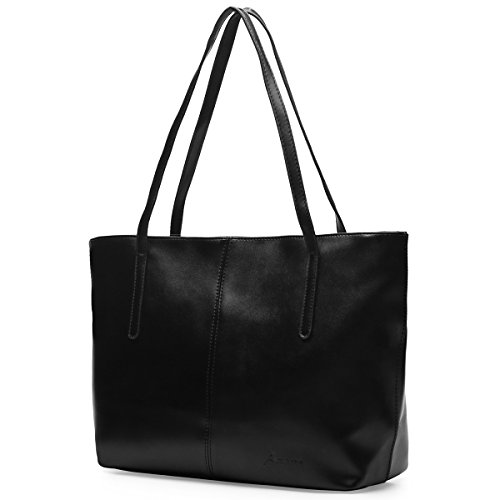 Amarte Women's Fashion Leather Totes Bag Large Shoulder Bags Handbags Black