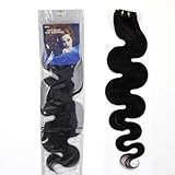 10-28 inch 100% RAW Virgin Brazilian Remy Human Hair Extensions Wavy Weave Weft Bundle #1B (10