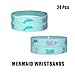 24 Pack Mermaid Silicone Wristbands Bracelets,Birthday Party Favors for Kids,Goody Bag Supplies Gifts for Boys and Girls, Mermaid Under The Sea Party Supplies Carnival Prizes