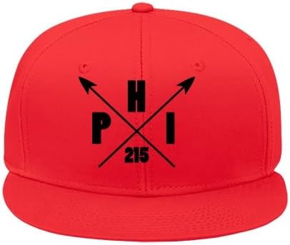 Male/female Fashion Adjustable Red Hip Hop Cap Snapback Hat With Philly Cotton