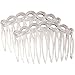Camila Paris French Side Comb Small Rounded, Set of 2 Tortoise Shell, Strong Hold Grip Hair Clips for Women, No Slip and Durable Styling Girls Hair Accessories, Made in France Tortoise (Clear)