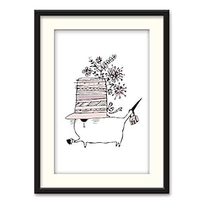 SIGNFORD Black Framed Canvas Wall Art Cartoon Painting...