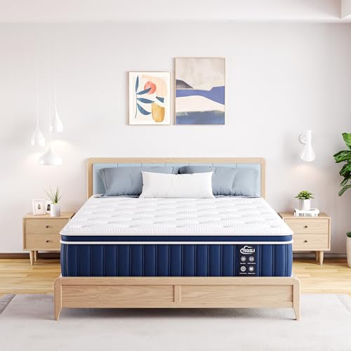 TeQsli Gel Spring Mattress 90 x 200 cm Height 25 cm Gel Memory Foam Pocket Spring Mattress for Pressure Relief, Orthopaedic & Ergonomic 9-Zone Mattress H3, Oeko-Tex & CertiPUR Certified