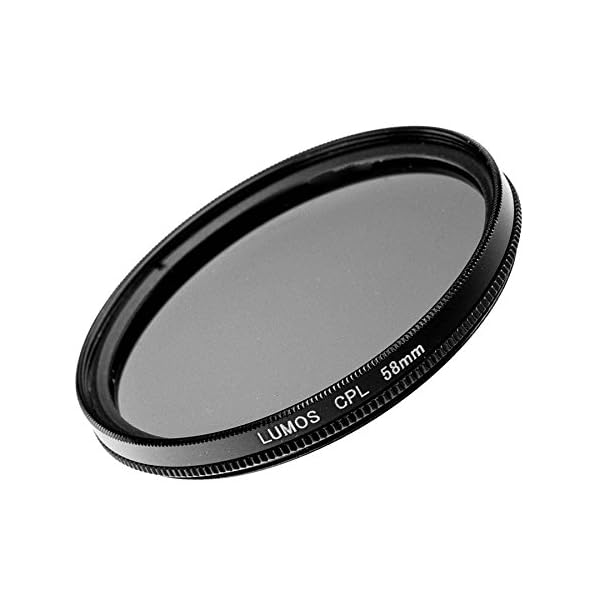 LUMOS zirkularer Polfilter 58mm – Lichtdurchlässiges Glas – Metallfassung im schlanken Slim Design - Premium…