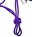 Southwestern Equine Side Pull Rope Halters with Nickle Plated Rings (Horse, Purple)
