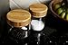 Timber Tops - Bamboo Wood Wide-Mouth Mason Jar Storage Lids with Silicone Seal - 3 Pack - Wide