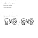 Carleen 925 Sterling Silver Cubic Zirconia Cute Small Bow Tie Knot Stud Earrings Easter Jewelry Gift Guide for Women Teens