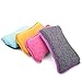 UPSTAR Kitchen Sponges for Dishes, Microfiber Cleaning Scrubber, Non-Scratch Scrubbies for Dishwashing and Bathroom, Size L Pack of 4