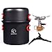 REDCAMP Camping Cookware Mess Kit,800/1200ml for 1-2 Person Ultralight & Foldable Backpacking CookSet, Free Sporks/Tripod