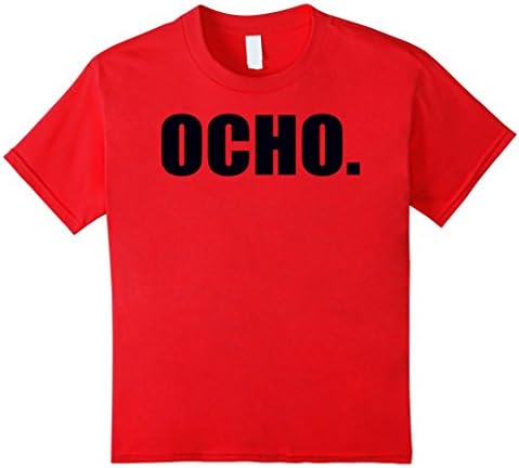 Kids 8th Birthday Shirt - Ocho Anos - Camisa de 8 Cumpleanos 10 Red