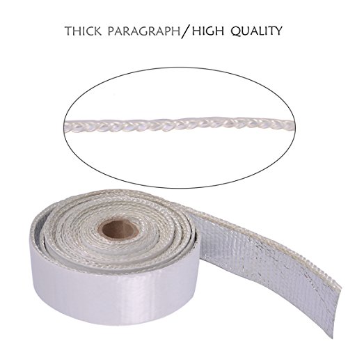 AutoEC Heat Shield Tape, Self-Adhesive Heat Reflective Tape Roll, Adhesive Backed Heat Barrier for Car, Truck, Motorcycle (1.5"X 15')