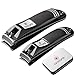 amoore Nail Clippers 2pcs Nail Cutter Set with Case Fingernails Clippers Toenails Clippers Stainless Steel Clipper Sturdy Nail Clipping Kit