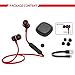 Bluetooth Earbuds, Sweatproof Bluetooth Headphones with Magnetic Attraction Sports In-Ear Noise Cancelling Earphones Headsets Wireless Stereo Earbuds with Mic[Upgraded Version] (Black&Red)