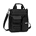 YUOTO Messenger Bag Multiple Pocket Shoulder Bag Crossbody Handbag fit Ipad Pro Laptop 13.3 inch black