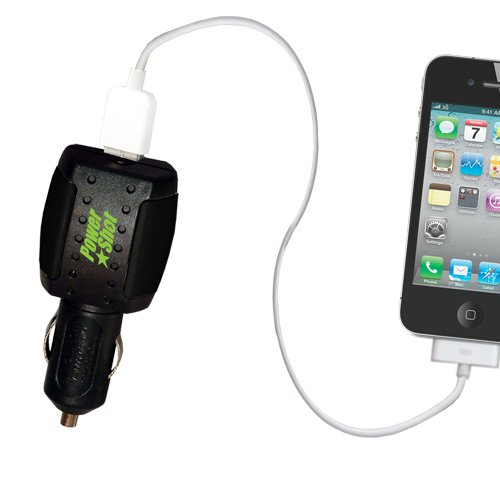 Datexx CH-USB-CELL Car Charger for iPhone, Android or Any USB Devices - Retail Packaging - Black