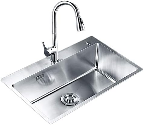 洗い桶 台所の流し ステンレスシンクのシングルスロット 台所の必需品 レストランの食器洗い