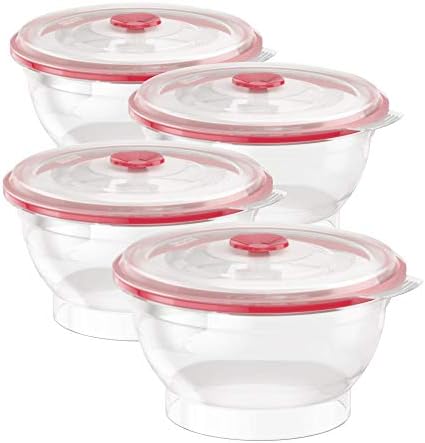 Collapse It シリコン食品保存容器 Bpaフリー気密シリコン蓋 4個セット 4カップ折りたたみランチボックスコンテナ オーブン 電子レンジ 冷凍庫対応 ボーナスebook付き