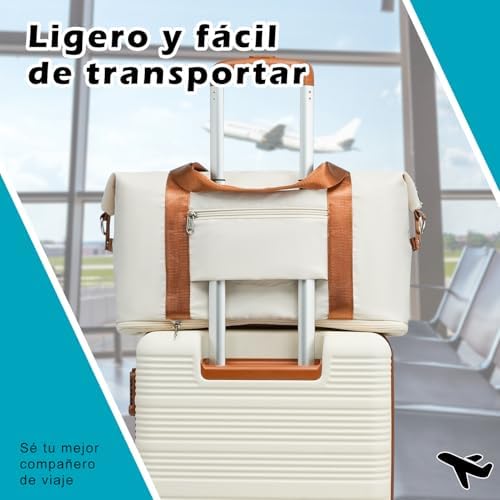 Maleta Cabina 55x40x20 para Easyjet, Bolsa de Viaje 45x36x20cm para Viajes Cortos y Viajes de Negocios, Trolley Cabina de ABS con Candado TSA, 4 Ruedas de 360° (Azul/Marrón)