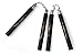 Bellview Twin Pack Black Rubber Training Foam Nunchucks / Nunchakus with chain