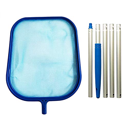 FVILIPUS Professional Pool Skimmer Net,Aluminum Telescopic Pole Leaf