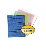 Smead Project Jackets, Letter, Poly, Clear/Translucent: Blue/Green/Yellow, Pack of 5, 2 Packs